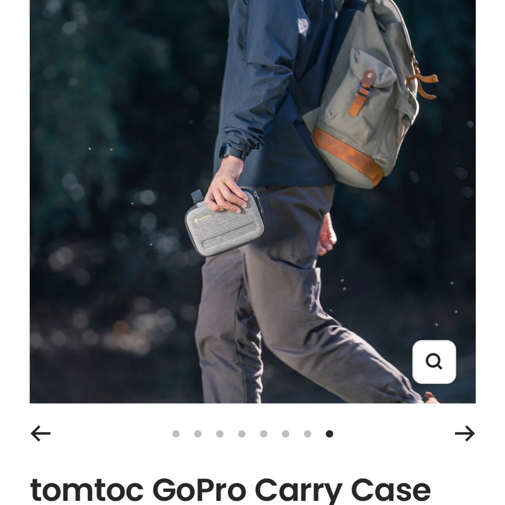 TOMTOC GoPro grey carrying case